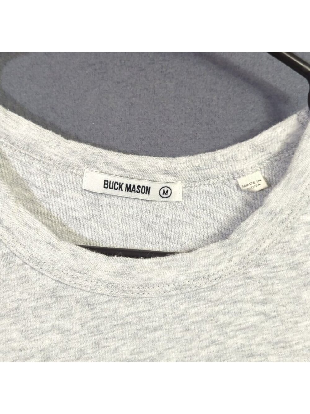 Buck Mason T-Shirt Men's M Gray Short Sleeve Curve Hem - Picture 4 of 9